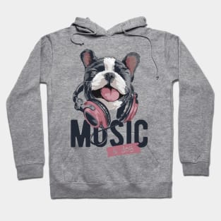 Music & dog Hoodie